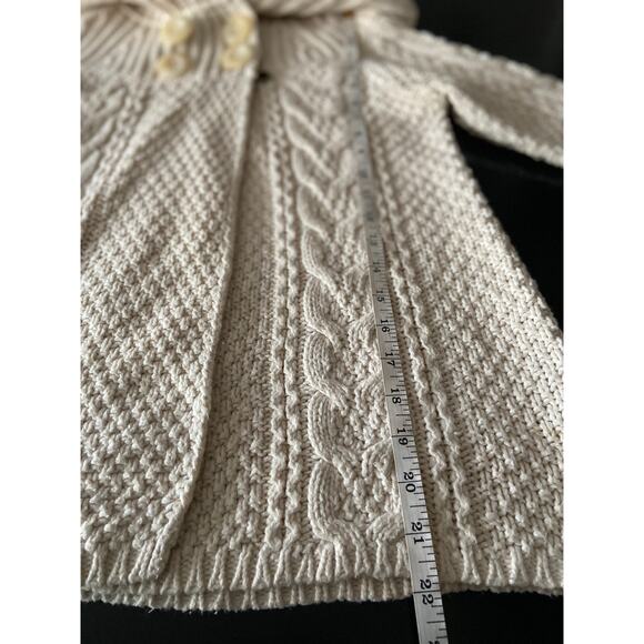CASLON Cream Cable Knit Fisherman Sweater sz S - Picture 10 of 12